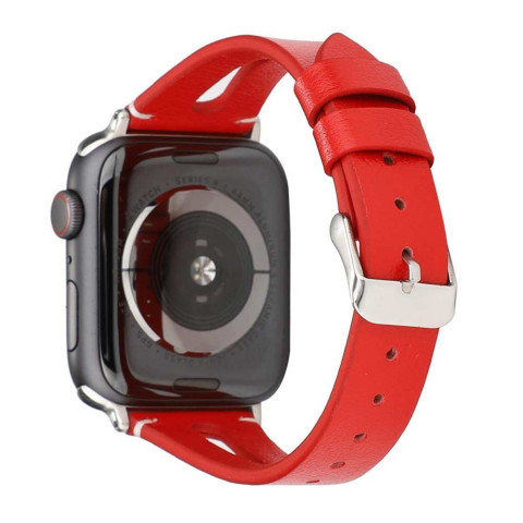 Кожаный ремешок V-Leather для Apple Watch 38/40/41mm Red Кожаный ремешок V-Leather для Apple Watch 38/40/41mm Red